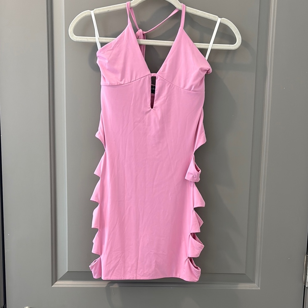 White Fox Spring Break Mini Dress - Pink - Size S